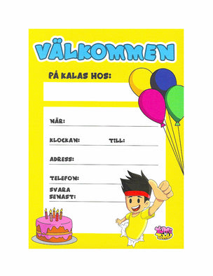 Yumi & Tomu Inbjudningskort